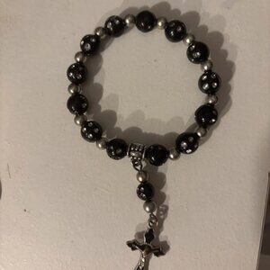 Gothic cross bracelet